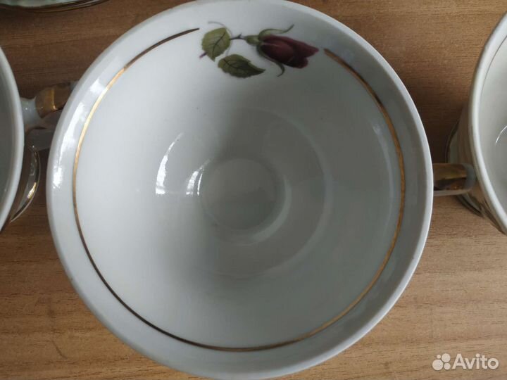 Часть чайного сервиза Роза Walbrzych Польша 1987 г