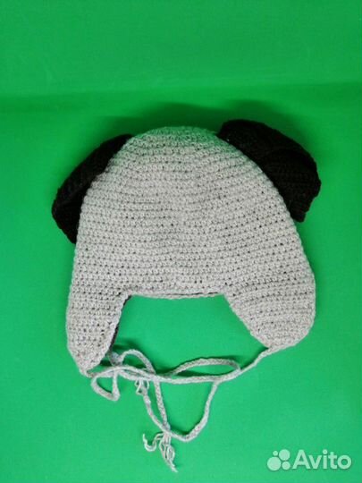 Детская шапка Мопс на малыша 2-4 года