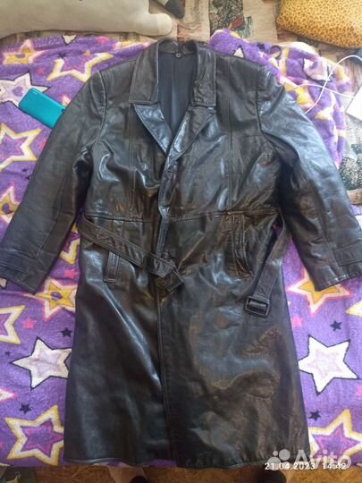 Кожаный плащ нквд