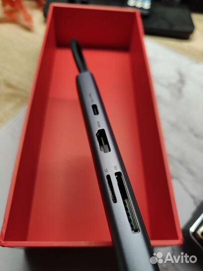 Type-C концентратор,hdmi, RJ45, USB3.1 Картридер