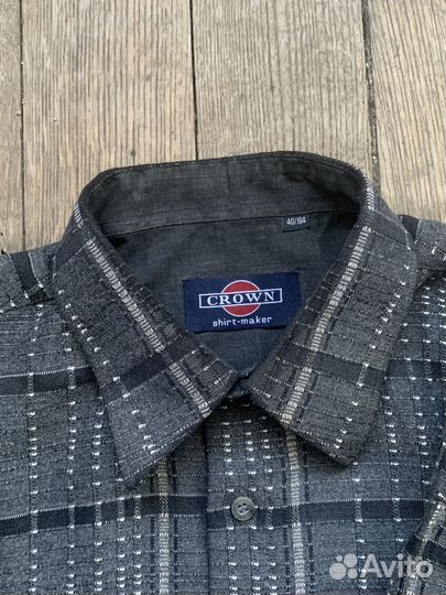 Винтажная рубашка с длинными рукавами серая y2k