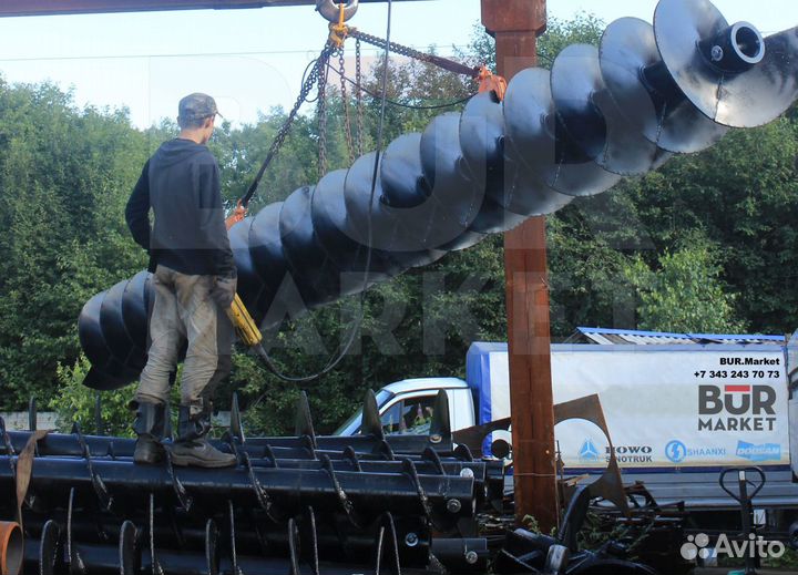 Шнек буровой, для бо-2 D-650мм, L -6м