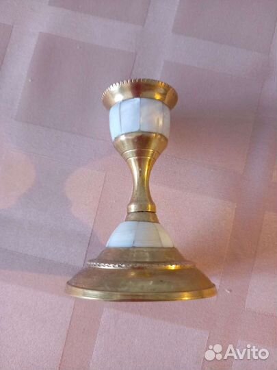 Подсвечник с натуральным перламутром