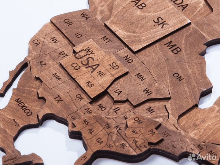 Деревянная карта мира с доставкой