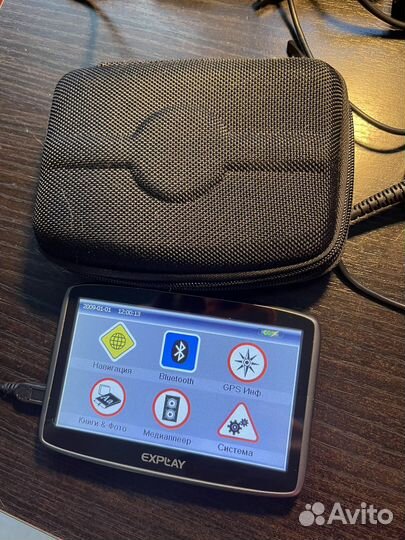 Навигатор explay+чехол+зарядка+держатель