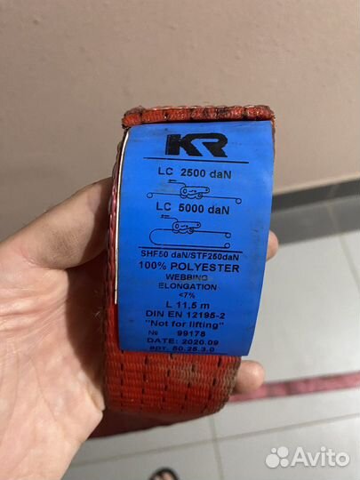 Стяжные ремни крепления груза