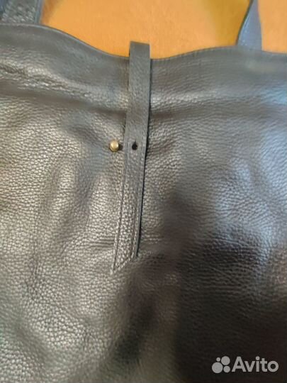 Мужской черный кожаный портфель-сумка igermann