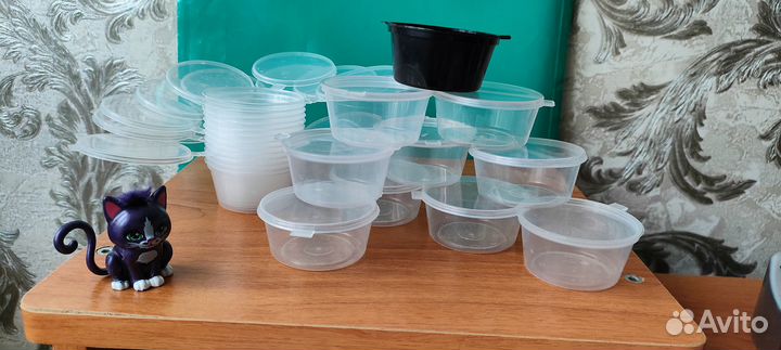 Прозрачные контейнеры из пищевого пластика для со