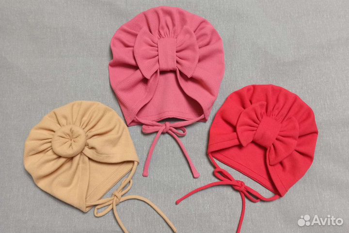 Шапочки тюрбан для девочек
