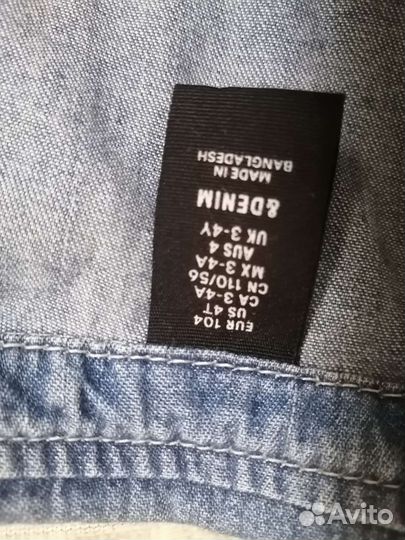 Джинсовая рубашка для мальчика hm 104