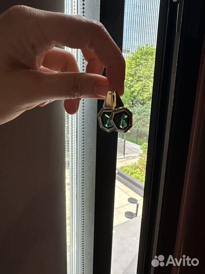 Золотой комплект с турмалином