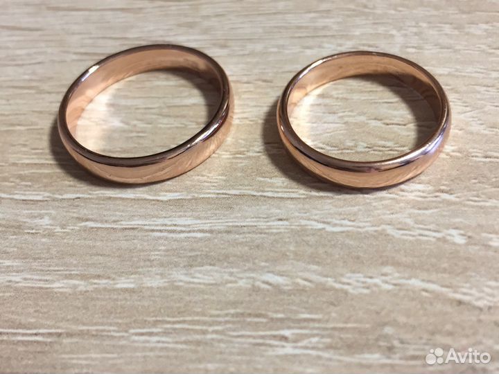 Позолоченные свадебные кольца новые