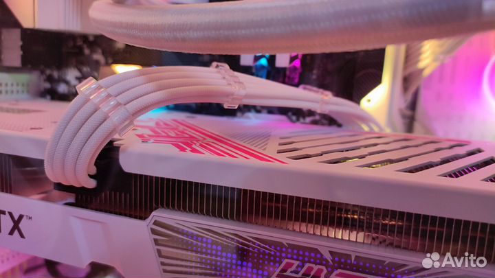 Белые удлинители питания PCI-E 6+2pin (2 штуки)