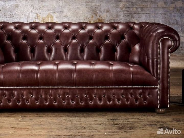 Диван Честер кожаный с фабрики 612R