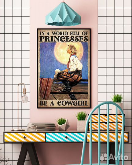 Постер #37-1056 Ковбои и ранчо