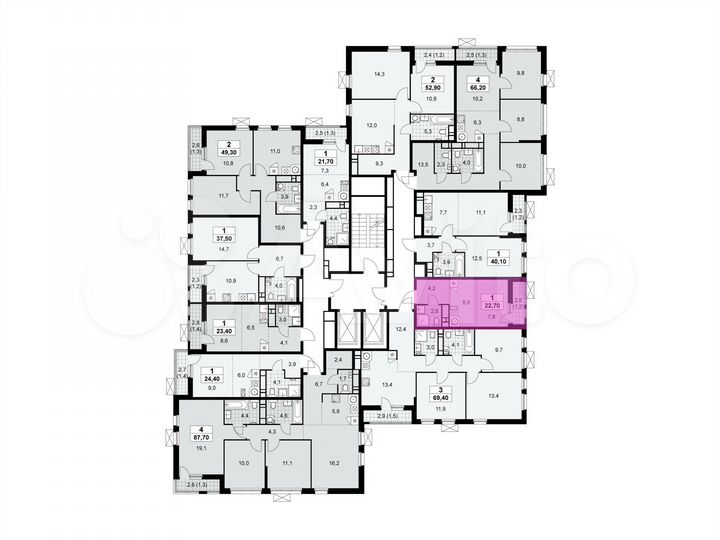 Квартира-студия, 22,7 м², 18/18 эт.