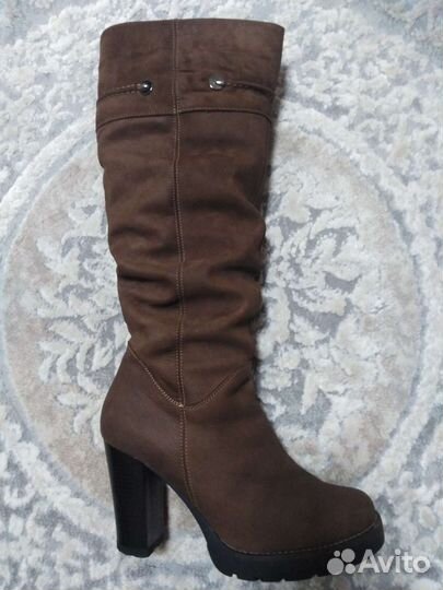 Зимние сапоги нубук 38 р бу