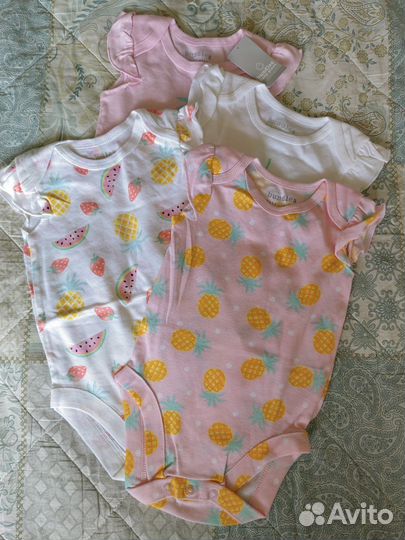 Комплект Боди для девочки на 3-6 мес