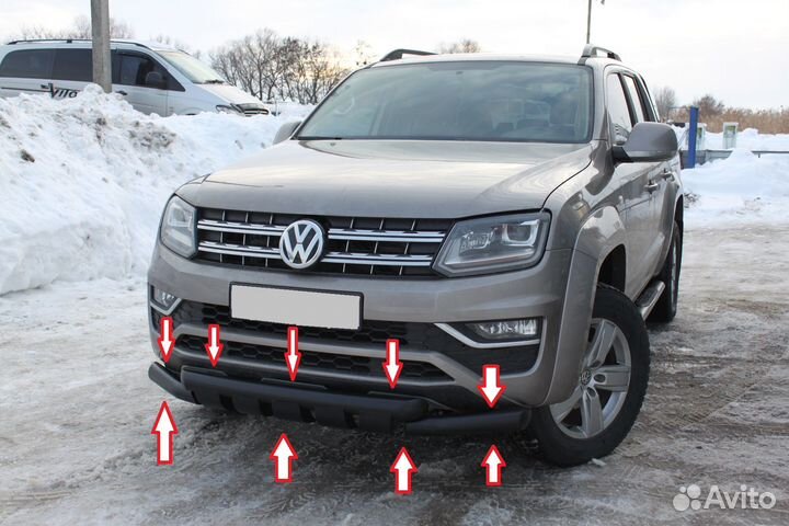 Защита переднего бампера Volkswagen Amarok 2016+