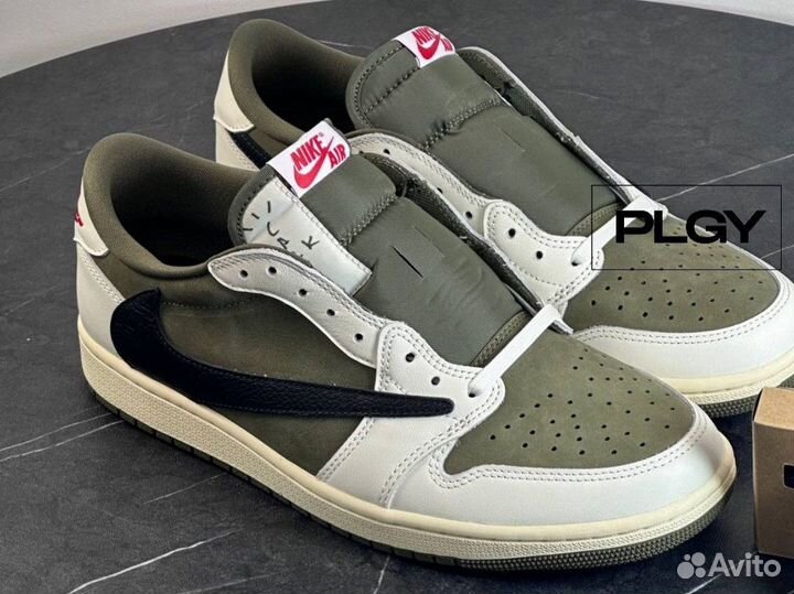 Travis Scott Nike Jordan 1 Olive Medium Тревисы