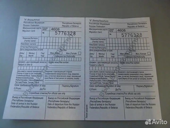 Пересечение границы. Миграционная карта