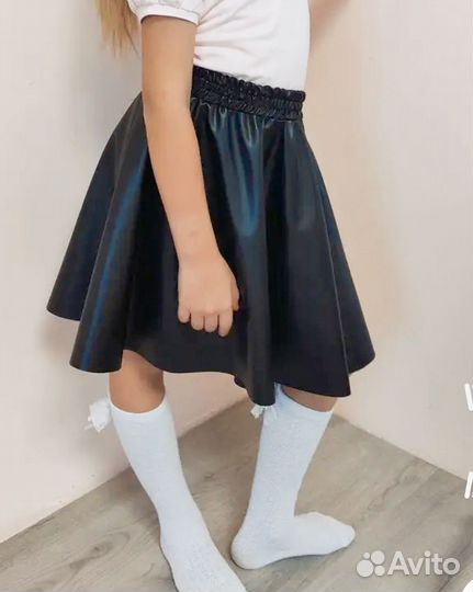 Юбка экокожа на резинке 122