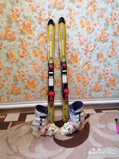 Горные лыжи детские 120 комплект