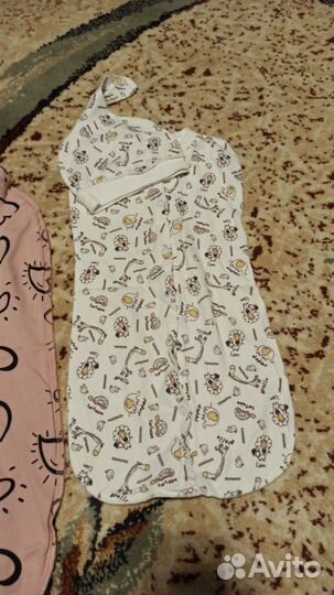 Пеленка кокон на молнии размер 62-68