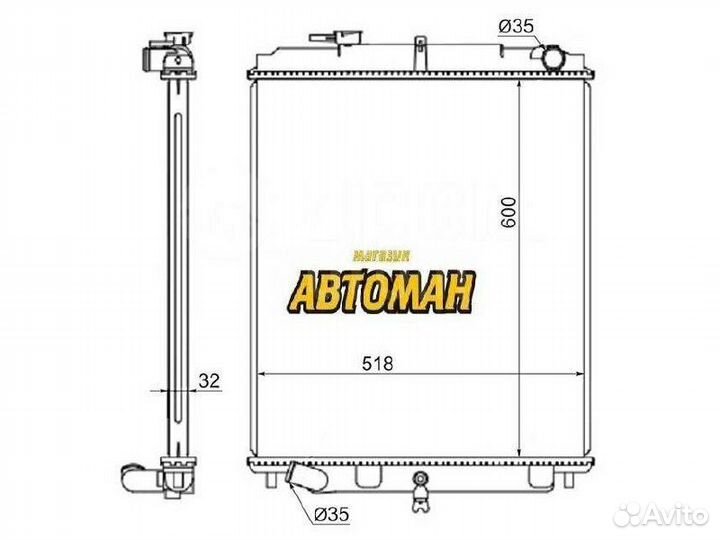 Радиатор основной б/у для Nissan Atlas (NS000F23)