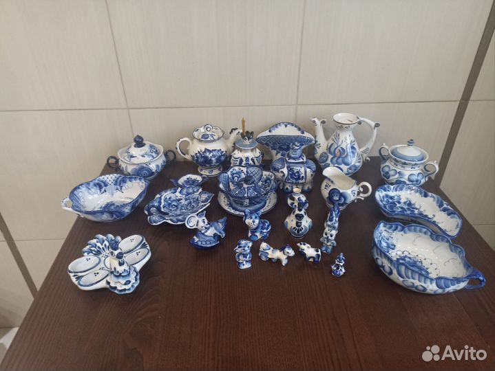 Фарфоровая посуда гжель