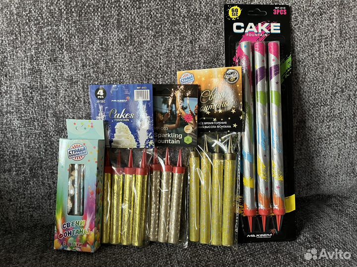 Свечи в торт (фонтан)