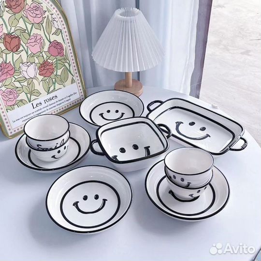 Набор столовой посуды из керамики
