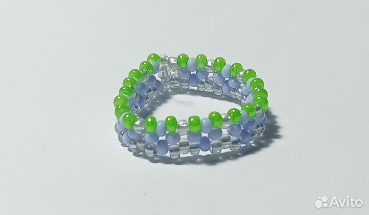 Кольцо из бисера на заказ. Размер 18 с половиной