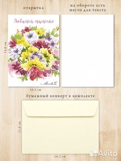 Открытка на день рождения маме