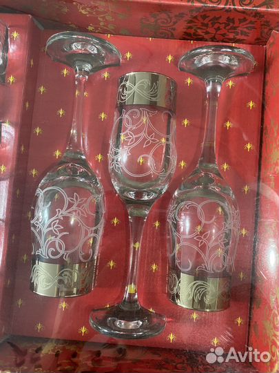 Хрустальные фужеры 12 шт