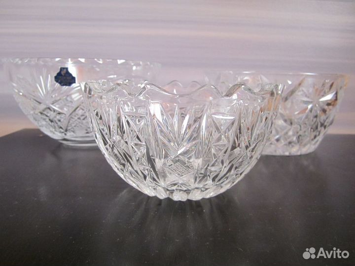 Вазочки-салатницы хрусталь СССР