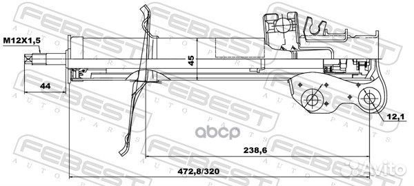 Амортизатор передн левый nissan almera classic