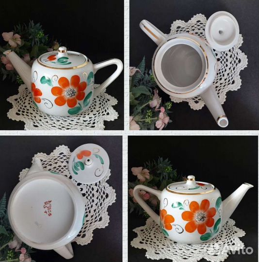Заварочный чайник фарфор, Чехия, Вербилки,Полонне