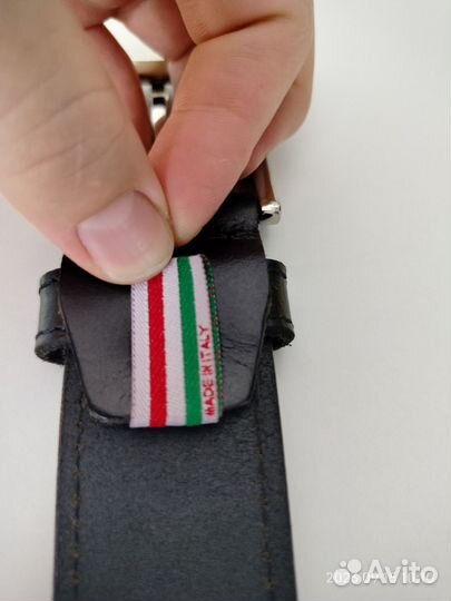 Мужской кожаный ремень черный Cantarelli