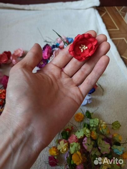 Бумажные цветы для творчества 228 шт