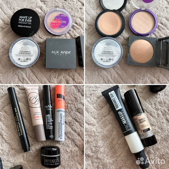 Румяна, бронзеры, тон, праймер