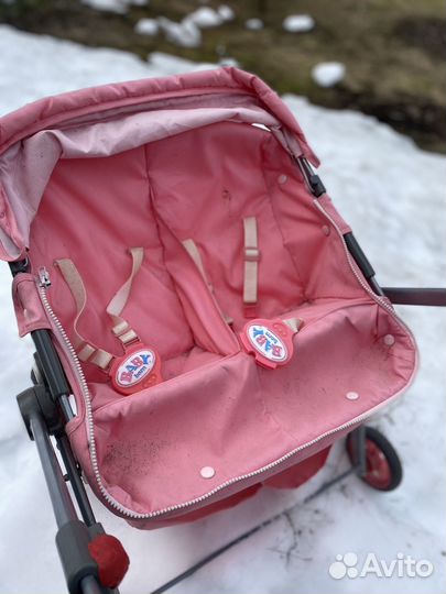 Коляска для кукол для двойни baby born