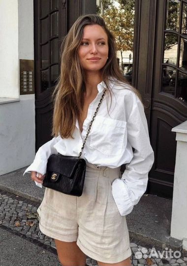 Шорты бермуды лен