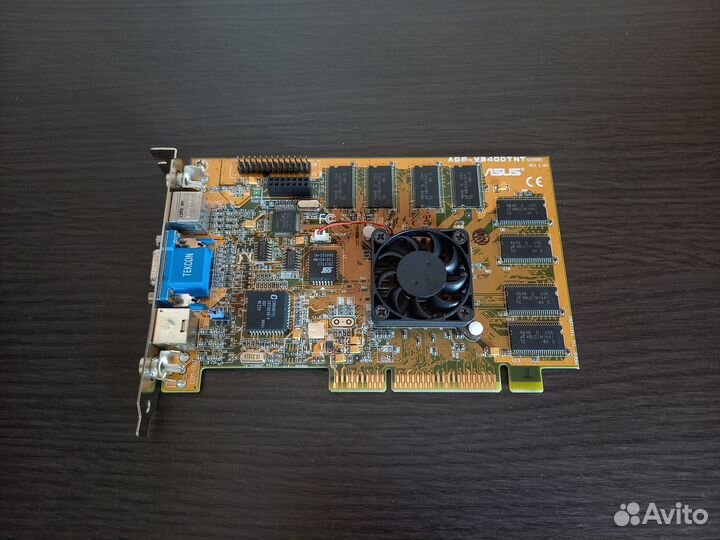 Ретро видеокарта Riva TNT 16мб (asus AGP-V3400TNT)