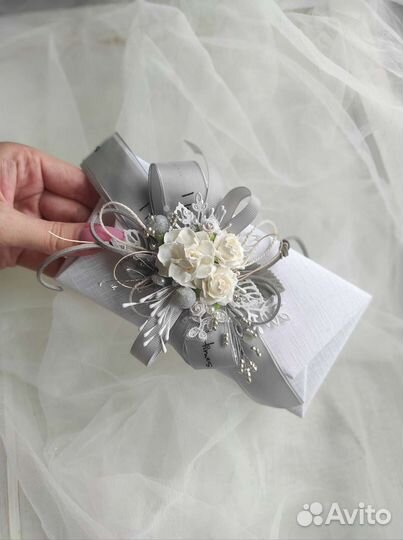 Свадебный конверт для денег ручной работы