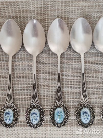 Ложки с финифтью 6 шт. СССР