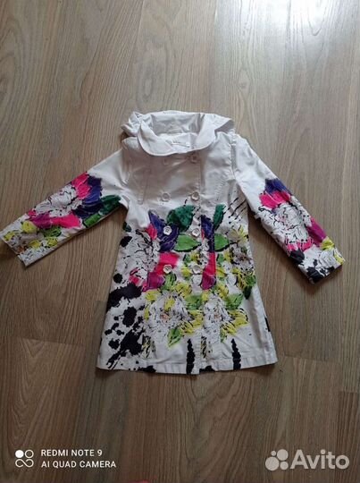 Плащ для девочки рост 110
