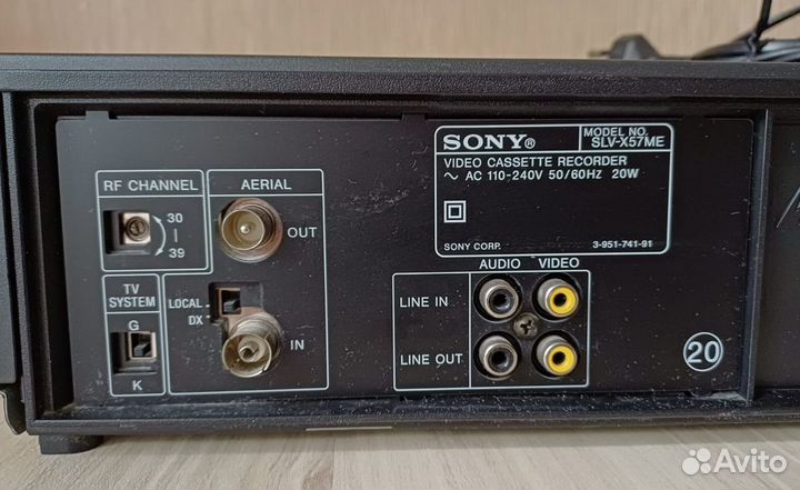 Видеомагнитофон sony slv-X57ME da pro 4 head