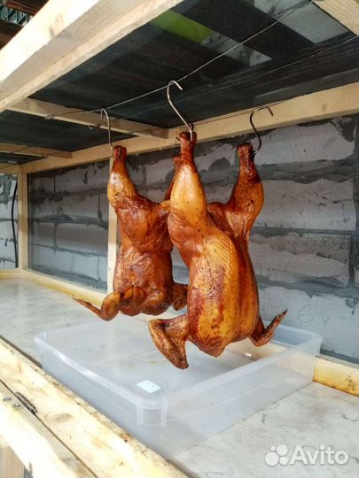 Куры, утки копченые