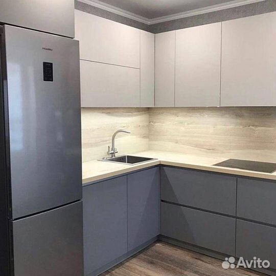 Кухонный гарнитур прямой матовый